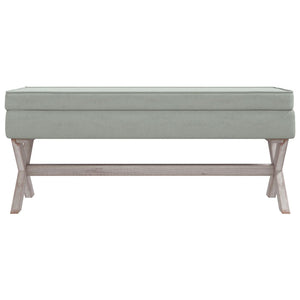 Ottomana con Vano Contenitore 110x45x49 cm in Velluto Grigio chiaro