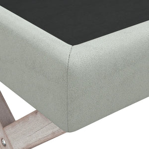 Ottomana con Vano Contenitore 110x45x49 cm in Velluto Grigio chiaro