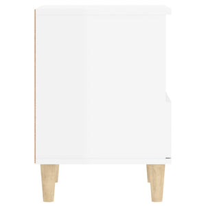 Comodini 2 pz in Bianco Lucido 40x35x50 cm