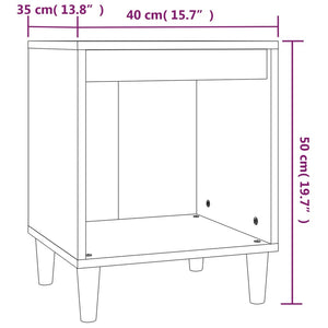 Comodini 2 pz in Bianco 40x35x50 cm