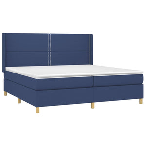 Letto Matrimoniale (con Materasso) 200x200 cm in Tessuto Blu