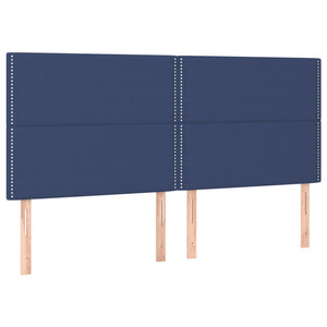 Letto Matrimoniale (con Materasso) 200x200 cm in Tessuto Blu