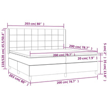 Load image into Gallery viewer, Letto Matrimoniale (con Materasso) Grigio Chiaro 200x200cm Velluto