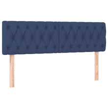 Carica l&#39;immagine nel visualizzatore di Gallery, Letto Matrimoniale (con Materasso) LED 160x200 cm in Tessuto Blu