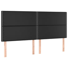 Carica l&#39;immagine nel visualizzatore di Gallery, Letto Matrimoniale (con Materasso) LED Nero 160x200cm Similpelle