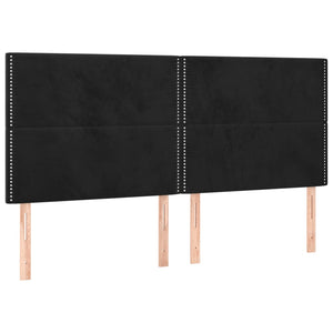Letto Matrimoniale (con Materasso) LED  160x200 cm in Velluto Nero