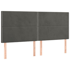 Letto Matrimoniale (con Materasso) LED  180x200 cm Grigio Scuro