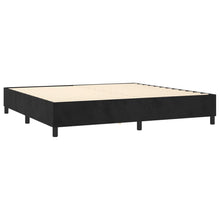 Indlæs billede til gallerivisning Letto Matrimoniale (con Materasso) LED  200x200 cm in Velluto Nero