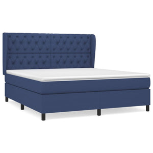 Letto Matrimoniale (con Materasso) 160x200 cm in Tessuto Blu
