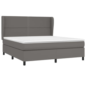 Letto Matrimoniale (con Materasso) Grigio 180x200 cm in Similpelle