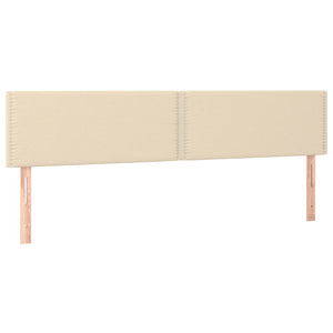 Letto Matrimoniale (con Materasso) Crema 200x200 cm in Tessuto