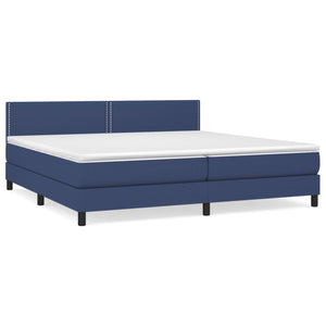 Letto Matrimoniale (con Materasso) 200x200 cm in Tessuto Blu