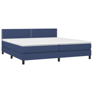 Letto Matrimoniale (con Materasso) 200x200 cm in Tessuto Blu