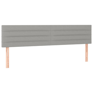 Letto Matrimoniale (con Materasso) Grigio Chiaro 200x200cm Tessuto