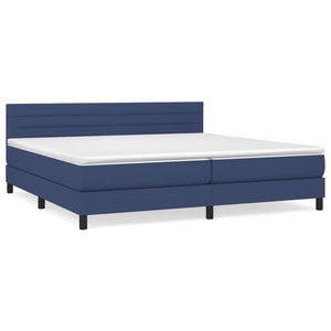 Letto Matrimoniale (con Materasso) 200x200 cm in Tessuto Blu