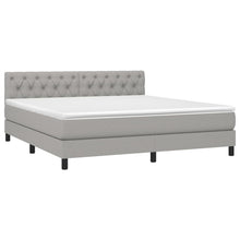 Carica l&#39;immagine nel visualizzatore di Gallery, Letto Matrimoniale (con Materasso) Grigio Chiaro160x200 cm Tessuto