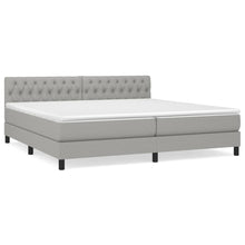 Carica l&#39;immagine nel visualizzatore di Gallery, Letto Matrimoniale (con Materasso) Grigio Chiaro 200x200cm Tessuto