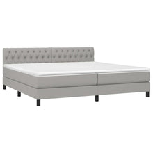 Carica l&#39;immagine nel visualizzatore di Gallery, Letto Matrimoniale (con Materasso) Grigio Chiaro 200x200cm Tessuto