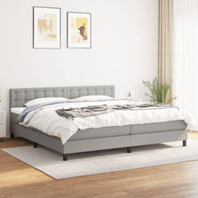 Carica l&#39;immagine nel visualizzatore di Gallery, Letto Matrimoniale (con Materasso) Grigio Chiaro 200x200cm Tessuto