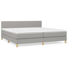 Carica l&#39;immagine nel visualizzatore di Gallery, Letto Matrimoniale (con Materasso) Grigio Chiaro 200x200cm Tessuto