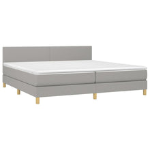 Carica l&#39;immagine nel visualizzatore di Gallery, Letto Matrimoniale (con Materasso) Grigio Chiaro 200x200cm Tessuto