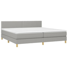 Carica l&#39;immagine nel visualizzatore di Gallery, Letto Matrimoniale (con Materasso) Grigio Chiaro 200x200cm Tessuto