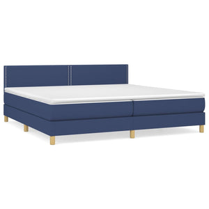 Letto Matrimoniale (con Materasso) 200x200 cm in Tessuto Blu