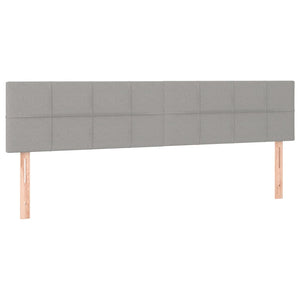 Letto Matrimoniale (con Materasso) Grigio Chiaro160x200 cm Tessuto