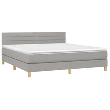Carica l&#39;immagine nel visualizzatore di Gallery, Letto Matrimoniale (con Materasso) Grigio Chiaro160x200 cm Tessuto