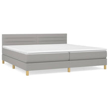 Load image into Gallery viewer, Letto Matrimoniale (con Materasso) Grigio Chiaro 200x200cm Tessuto