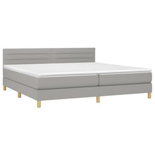 Load image into Gallery viewer, Letto Matrimoniale (con Materasso) Grigio Chiaro 200x200cm Tessuto