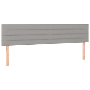Letto Matrimoniale (con Materasso) Grigio Chiaro 200x200cm Tessuto