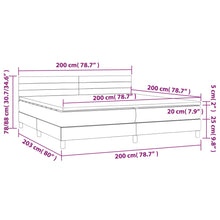 Load image into Gallery viewer, Letto Matrimoniale (con Materasso) Grigio Chiaro 200x200cm Tessuto