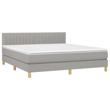 Carica l&#39;immagine nel visualizzatore di Gallery, Letto Matrimoniale (con Materasso) Grigio Chiaro160x200 cm Tessuto