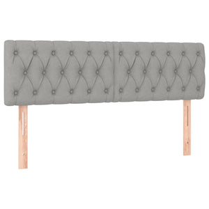Letto Matrimoniale (con Materasso) Grigio Chiaro160x200 cm Tessuto
