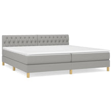 Carica l&#39;immagine nel visualizzatore di Gallery, Letto Matrimoniale (con Materasso) Grigio Chiaro 200x200cm Tessuto