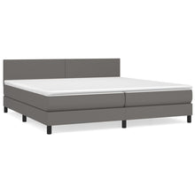 Load image into Gallery viewer, Letto Matrimoniale (con Materasso) Grigio 200x200 cm in Similpelle