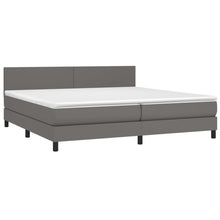 Load image into Gallery viewer, Letto Matrimoniale (con Materasso) Grigio 200x200 cm in Similpelle