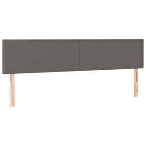 Letto Matrimoniale (con Materasso) Grigio 200x200 cm in Similpelle