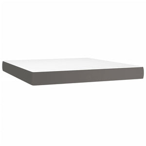Letto Matrimoniale (con Materasso) Grigio 160x200 cm in Similpelle