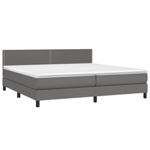 Carica l&#39;immagine nel visualizzatore di Gallery, Letto Matrimoniale (con Materasso) Grigio 200x200 cm in Similpelle