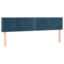 Carica l&#39;immagine nel visualizzatore di Gallery, Letto Matrimoniale (con Materasso) Blu Scuro 200x200 cm in Velluto