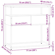 Carica l&#39;immagine nel visualizzatore di Gallery, Mobiletto Consolle Grigio Sonoma 75x40x75 cm Legno Multistrato