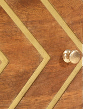 Carica l&#39;immagine nel visualizzatore di Gallery, Comodini 2 pz Marrone e Nero in Legno Massello di Mango