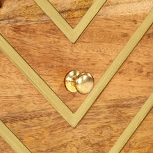 Carica l&#39;immagine nel visualizzatore di Gallery, Comodini 2 pz Marrone e Nero in Legno Massello di Mango