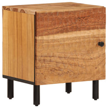 Laden Sie das Bild in den Galerie-Viewer, Comodini 2pz con Anta 40x33x46 cm in Legno Massello di Acacia