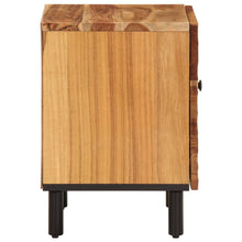 Laden Sie das Bild in den Galerie-Viewer, Comodini 2pz con Anta 40x33x46 cm in Legno Massello di Acacia