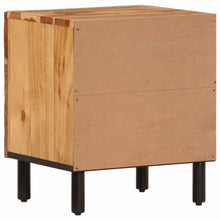 Laden Sie das Bild in den Galerie-Viewer, Comodini 2pz con Anta 40x33x46 cm in Legno Massello di Acacia