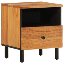 Laden Sie das Bild in den Galerie-Viewer, Comodini 2pz con 1 cassetto 40x33x46 cm in Legno Massello di Acacia