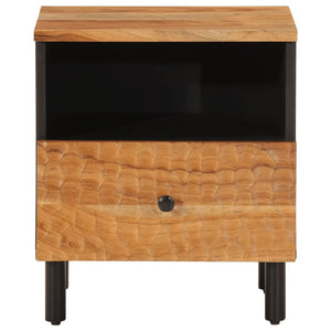 Comodini 2pz con 1 cassetto 40x33x46 cm in Legno Massello di Acacia